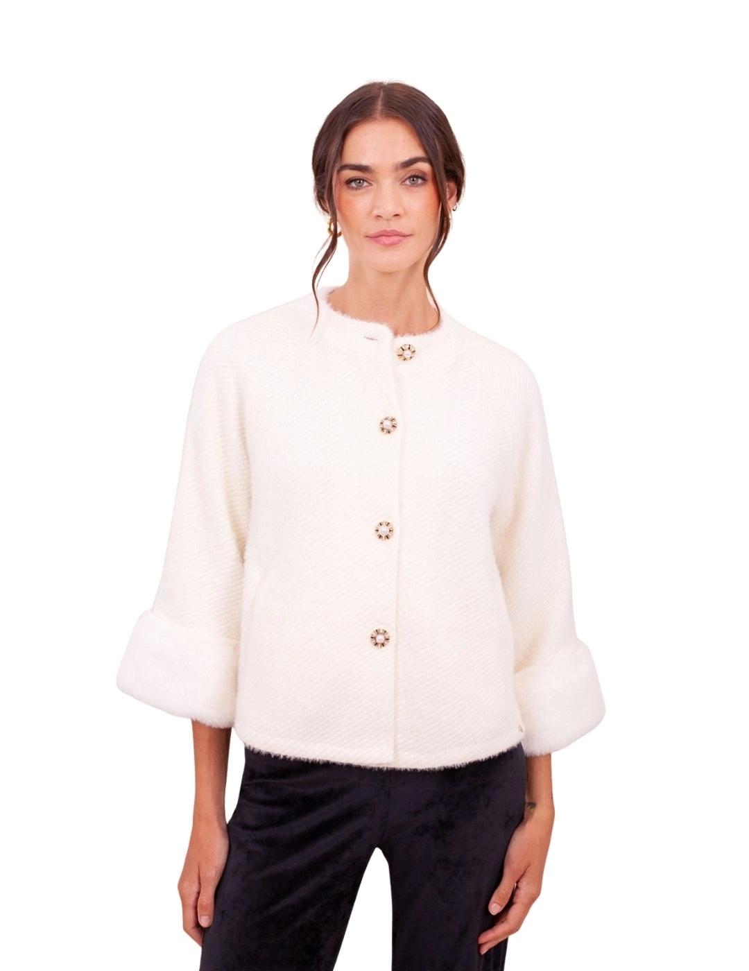 Anna Mora Chaqueta de pelo Negra