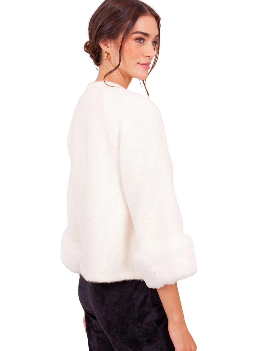 Anna Mora Chaqueta de pelo Negra