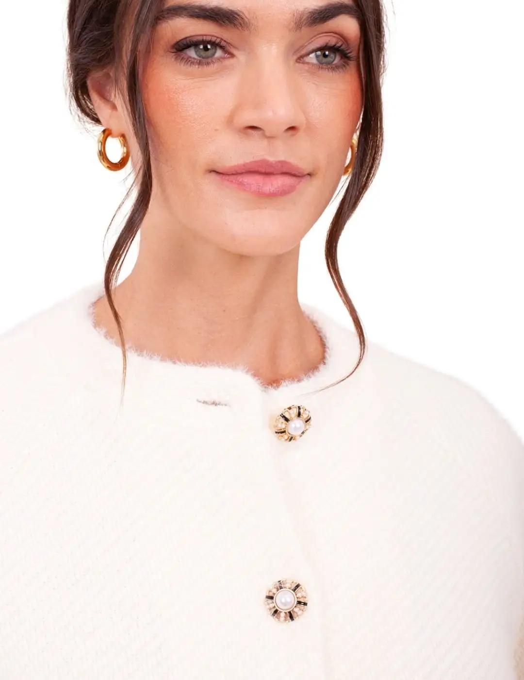 Anna Mora Chaqueta de pelo Negra