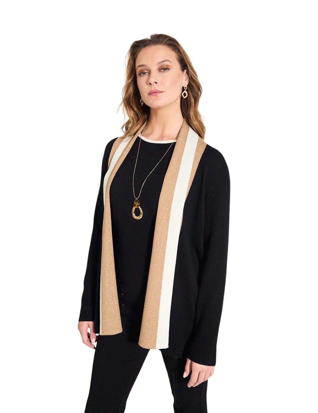 Anna Mora Twin-Set Negro Chaqueta y Camiseta