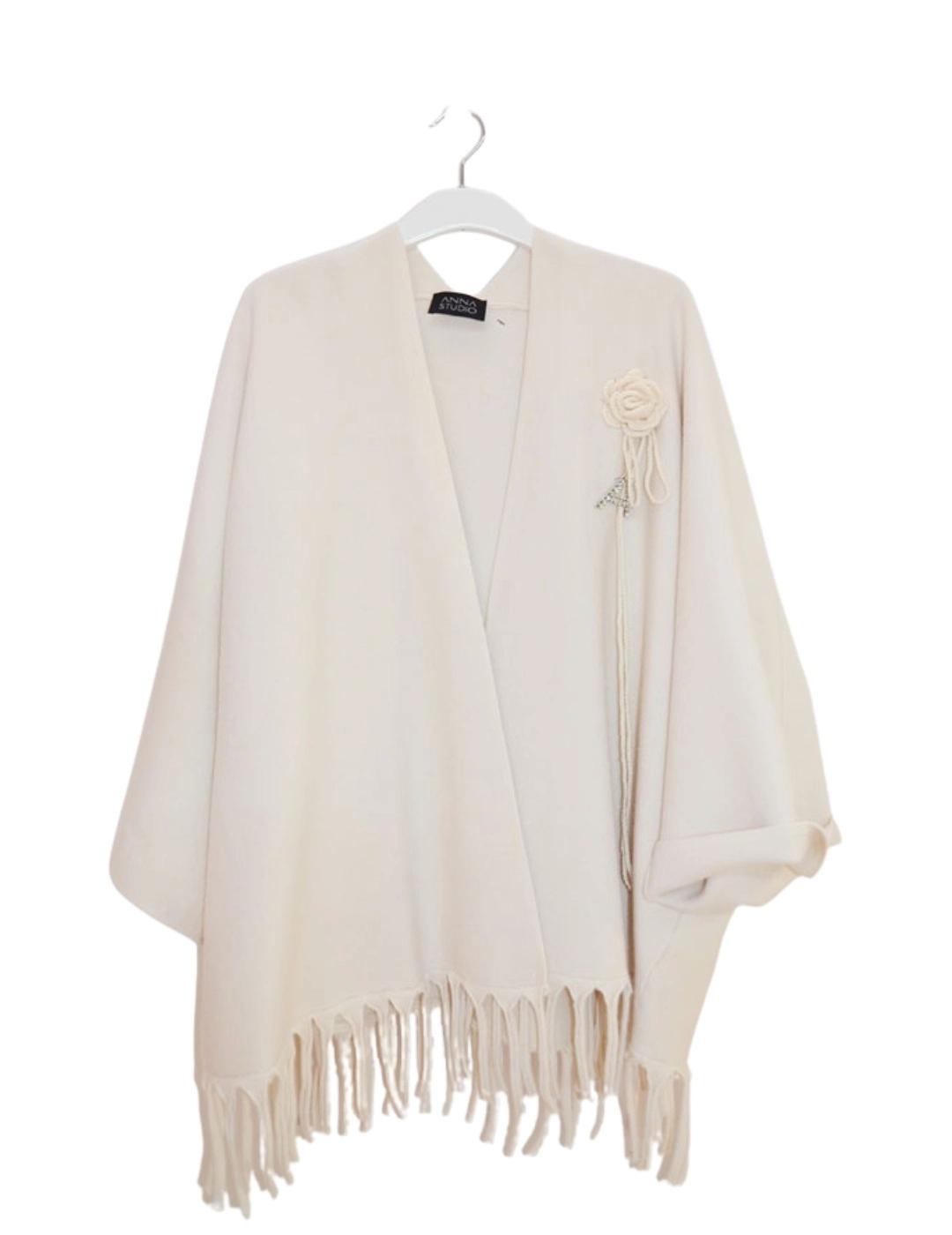 Anna Mora Chaqueta de Punto Blanca