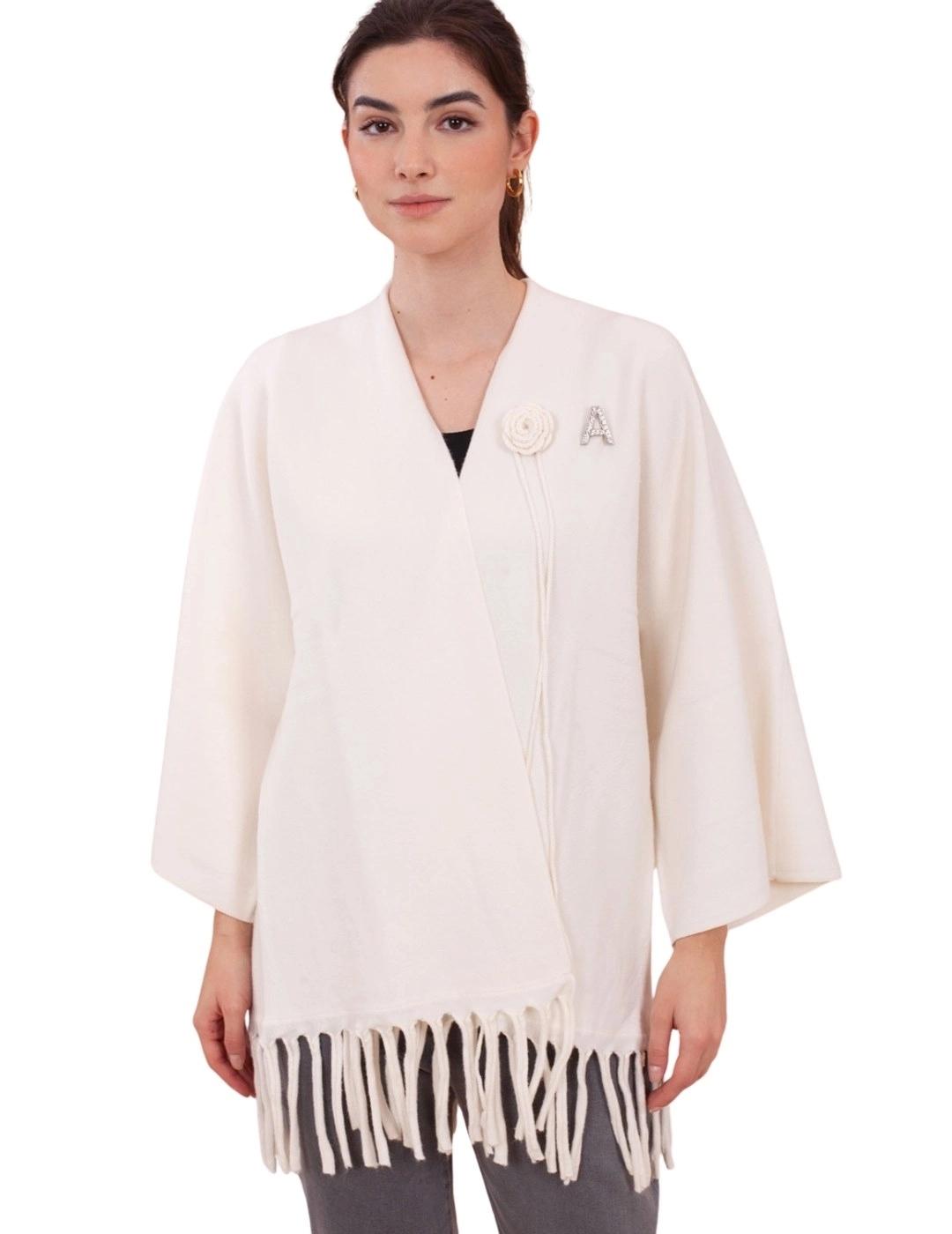 Anna Mora Chaqueta de Punto Blanca