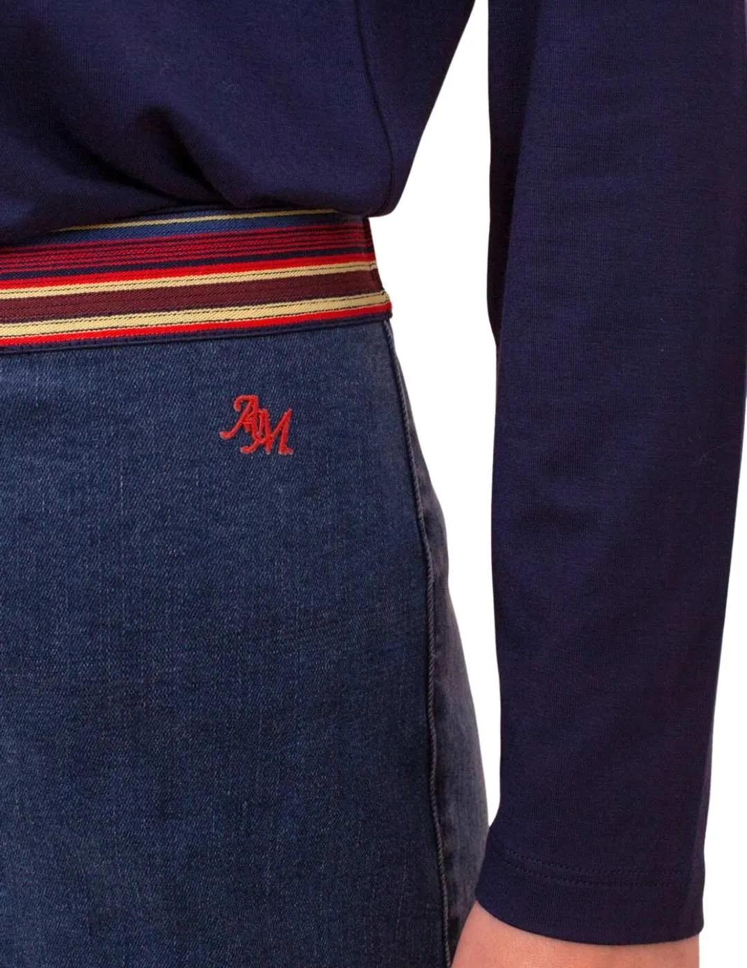 Anna Mora Pantalón Azul elástico