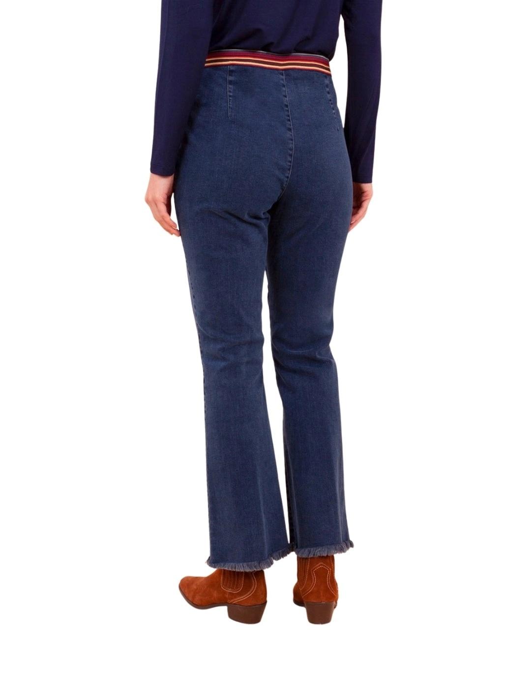 Anna Mora Pantalón Azul elástico