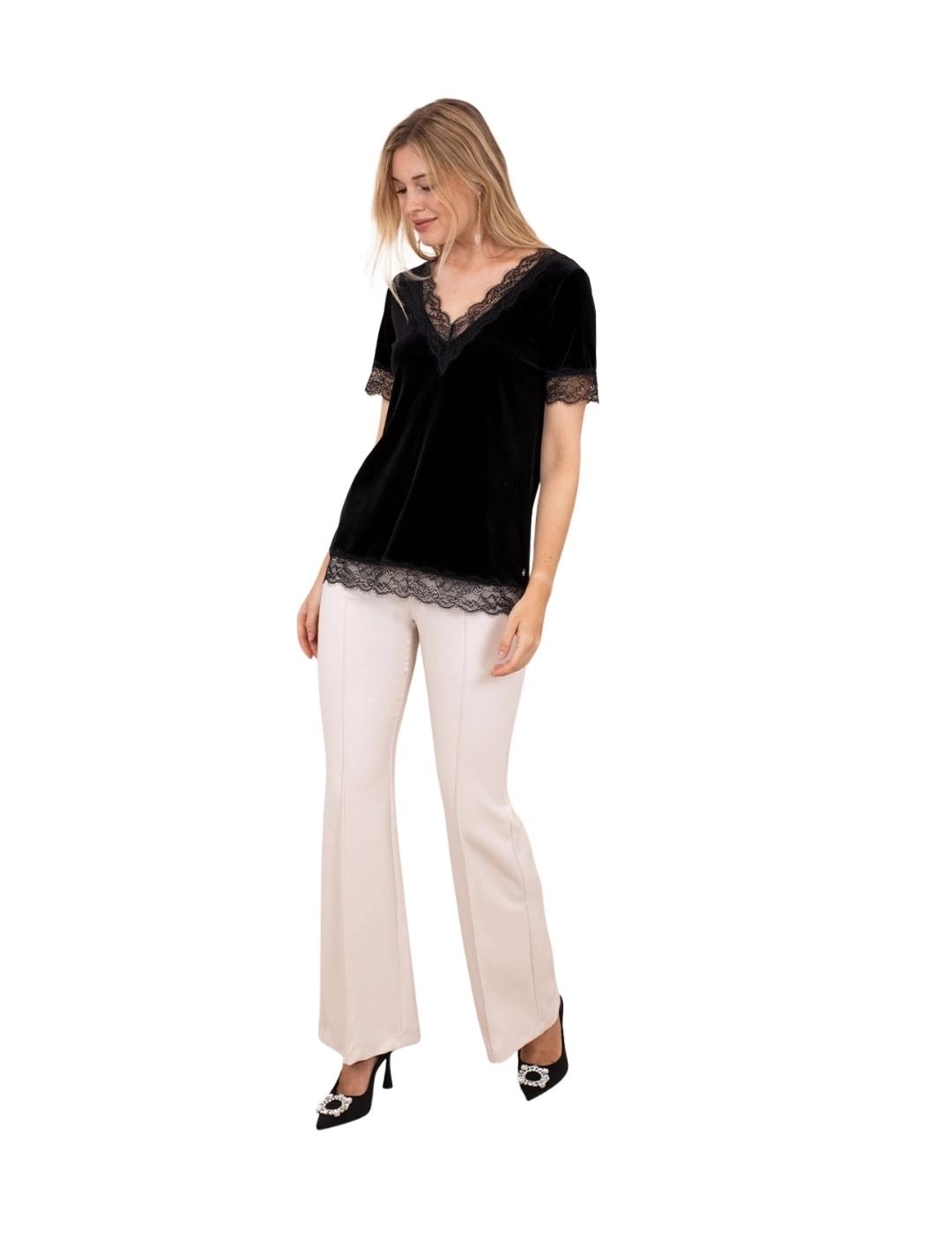 Anna Mora Pantalón Blanco de tiro medio