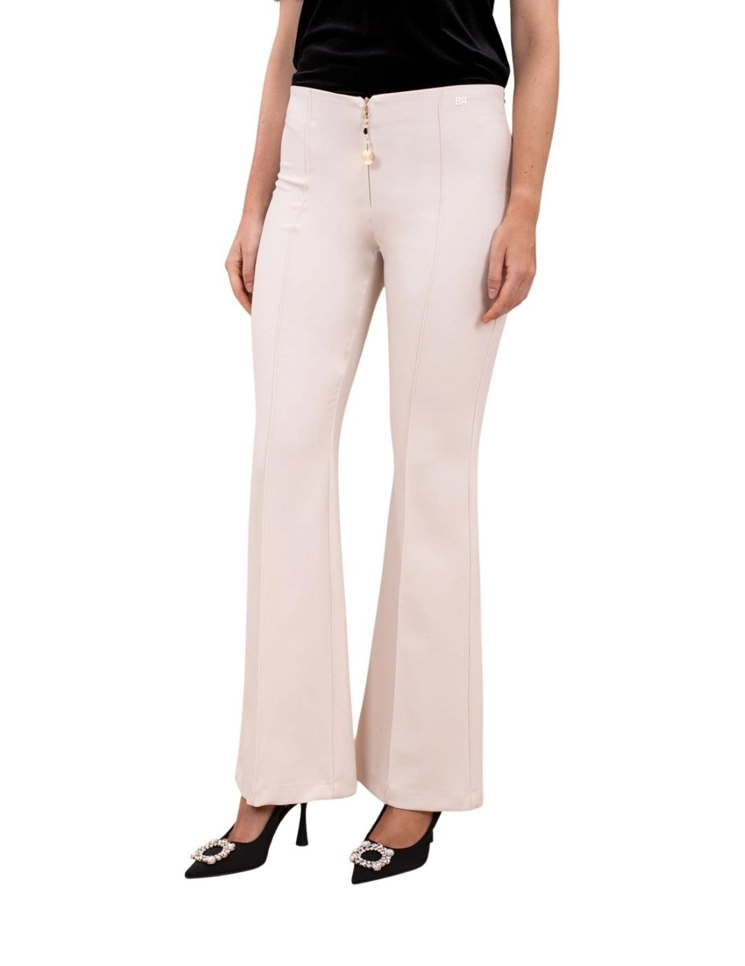 Anna Mora Pantalón Blanco de tiro medio