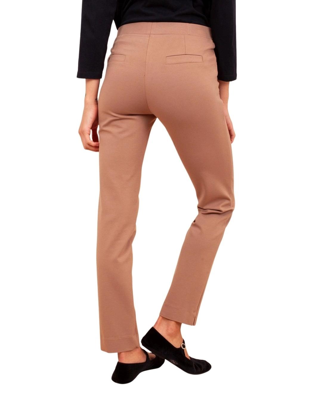 Anna Mora Pantalón de punto Beige de tiro medio