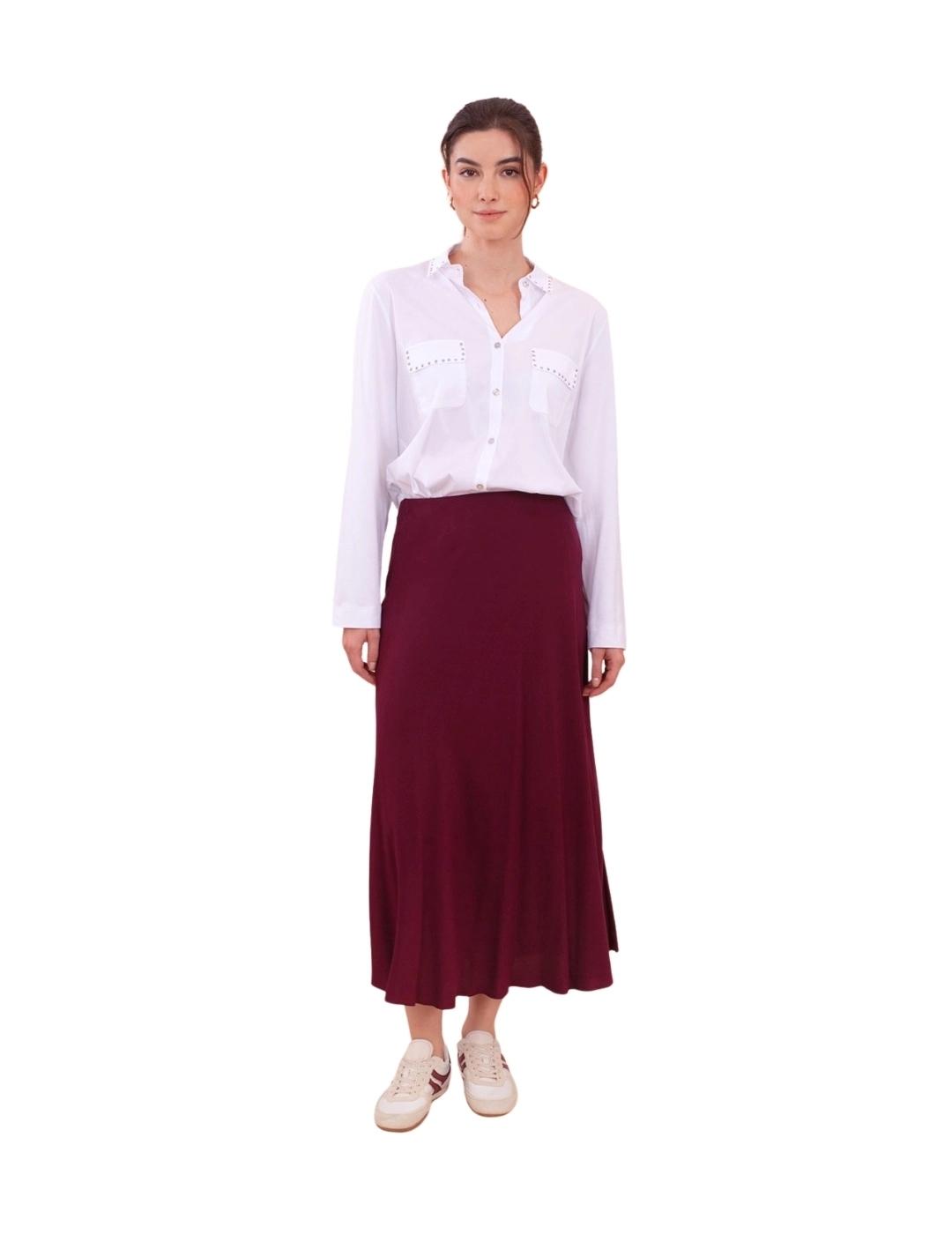 Anna Mora Falda larga Granate