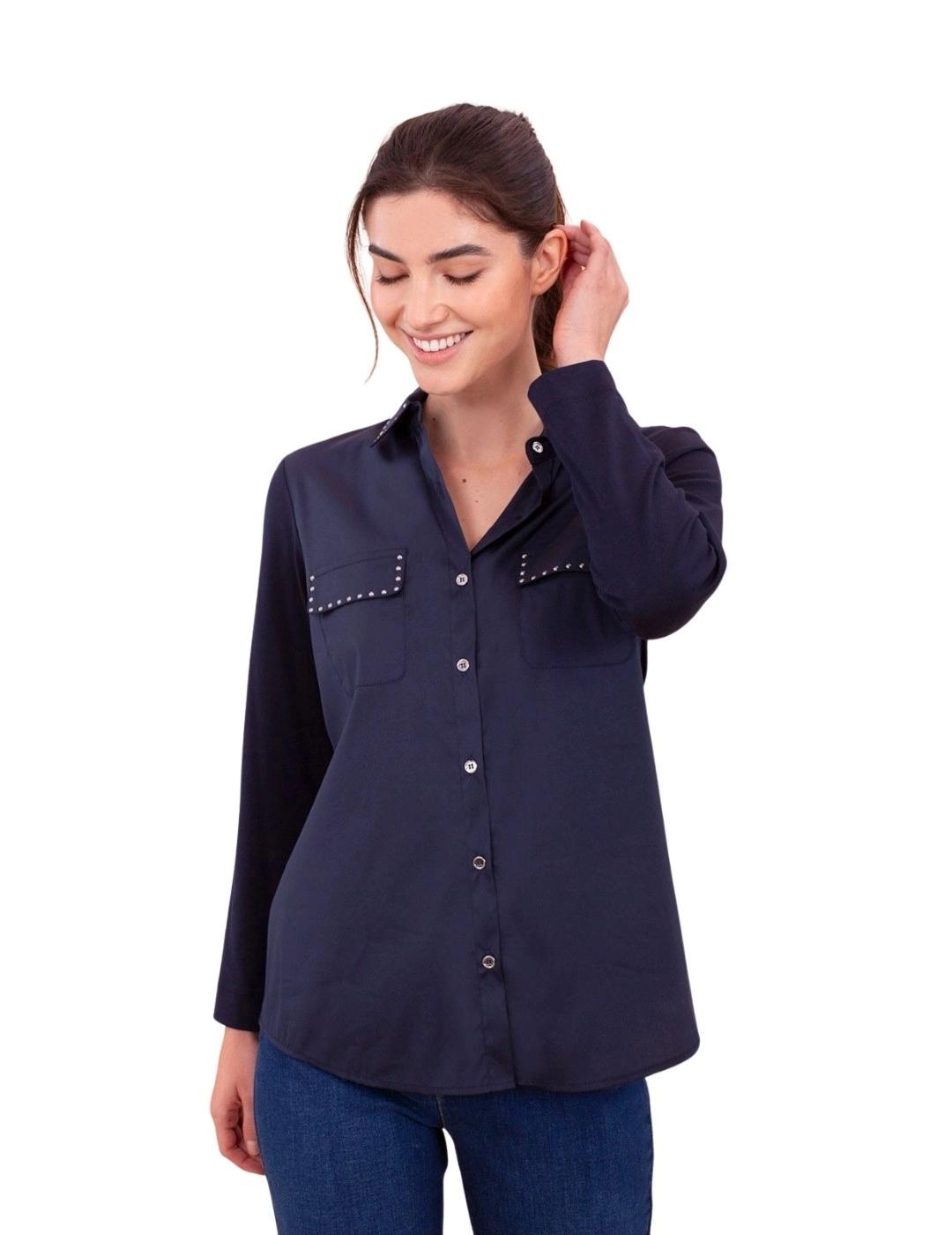 Anna Mora Camisa Azul marino