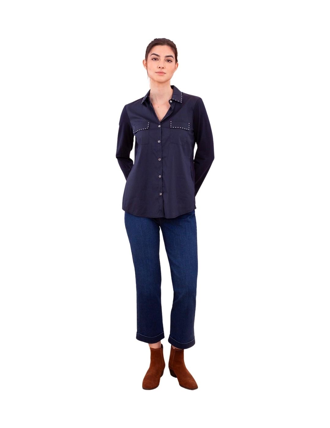 Anna Mora Camisa Azul marino