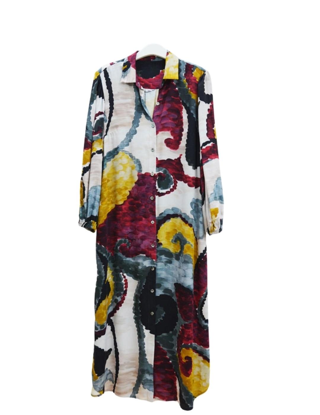 Anna Mora Vestido largo Estampado Multicolor