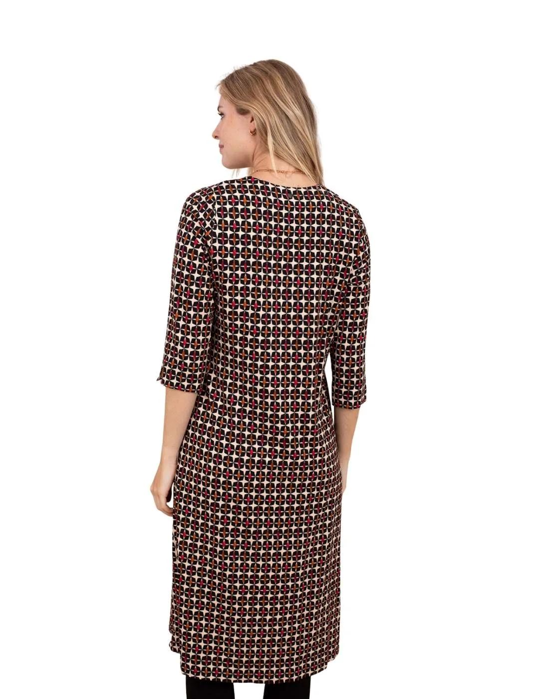 Anna Mora Vestido Estampado geométrico