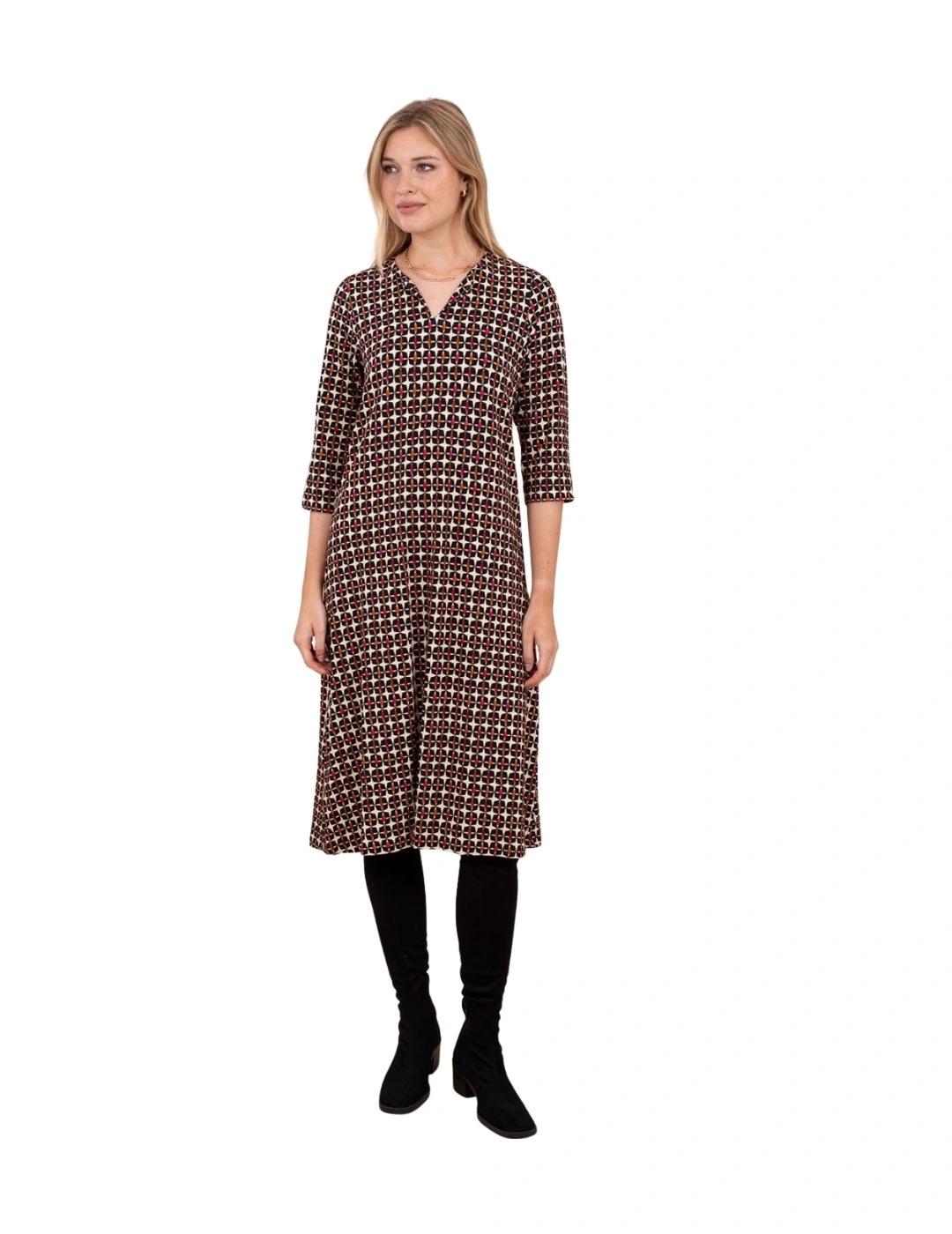 Anna Mora Vestido Estampado geométrico