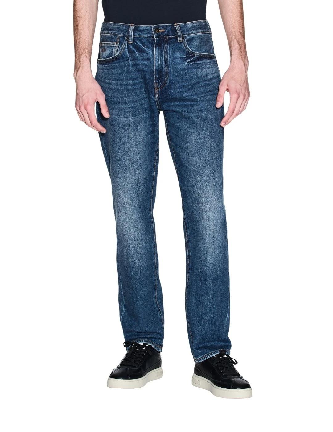Armani Pantalones vaqueros Ajustados Denim azul