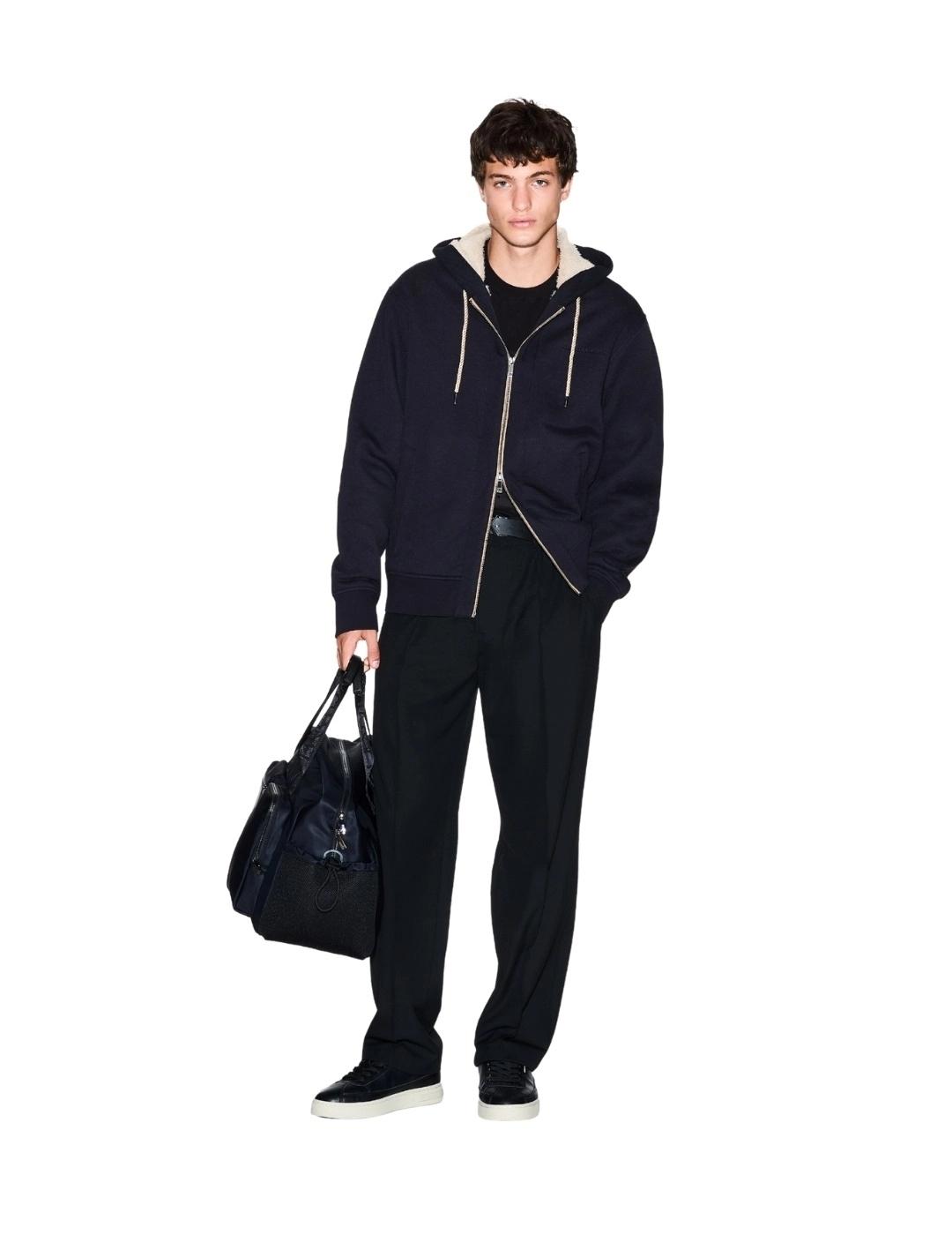 Armani Sudadera con cremallera Azul marino oscuro