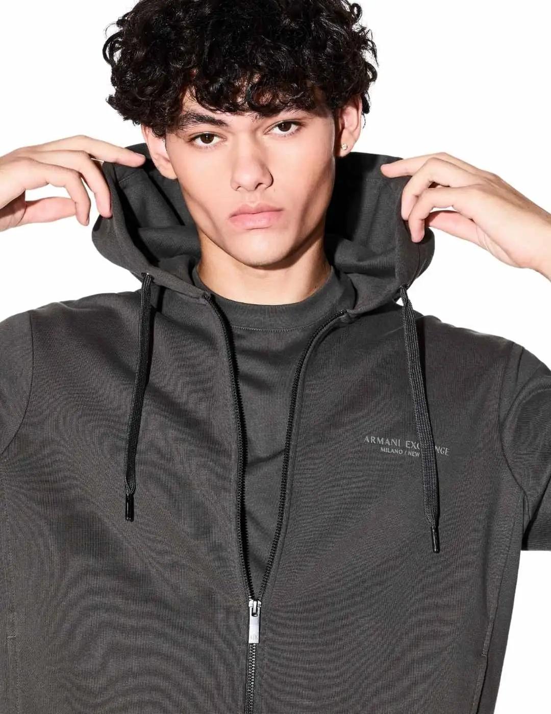 Armani Sudadera con cremallera Gris oscura