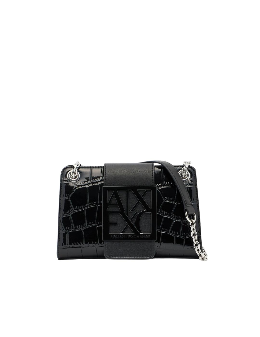 Armani Bolso de hombro pequeño logotipado Negro