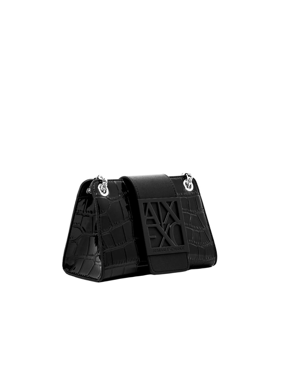Armani Bolso de hombro pequeño logotipado Negro