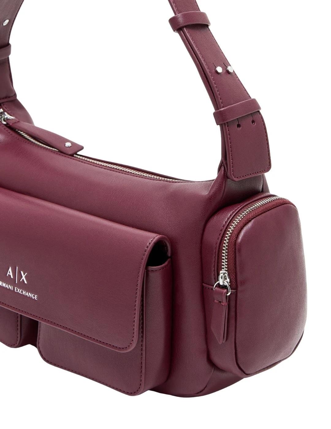 Armani Bolso de hombro grande Granate