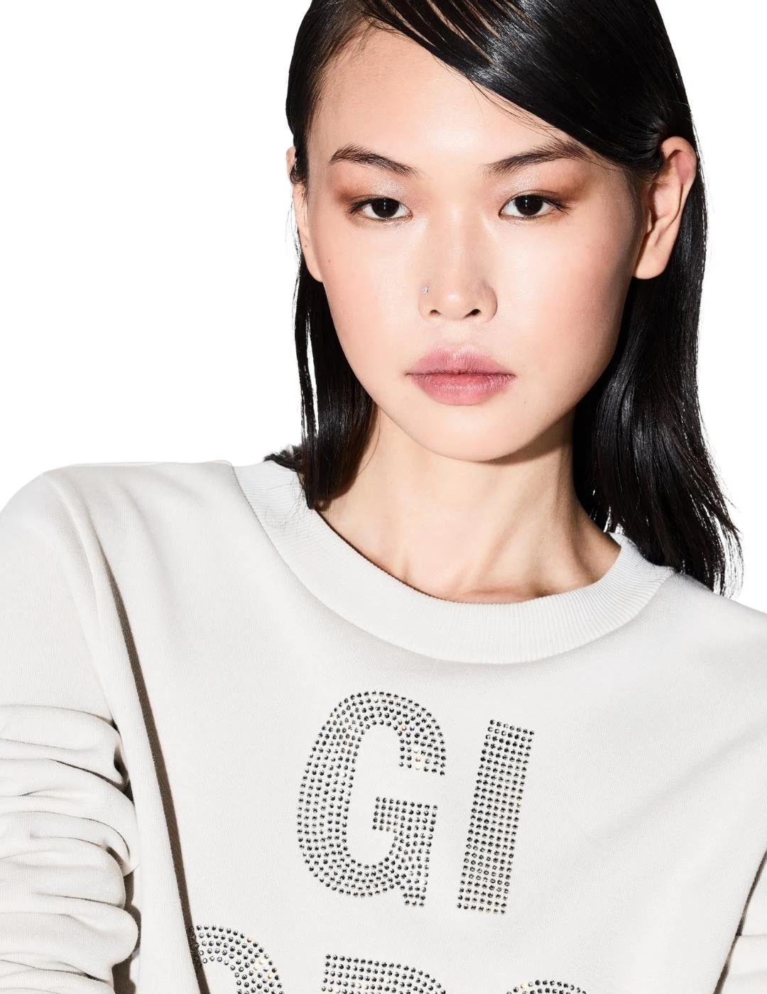 Armani Sudadera sin capucha Giorgio Blanca