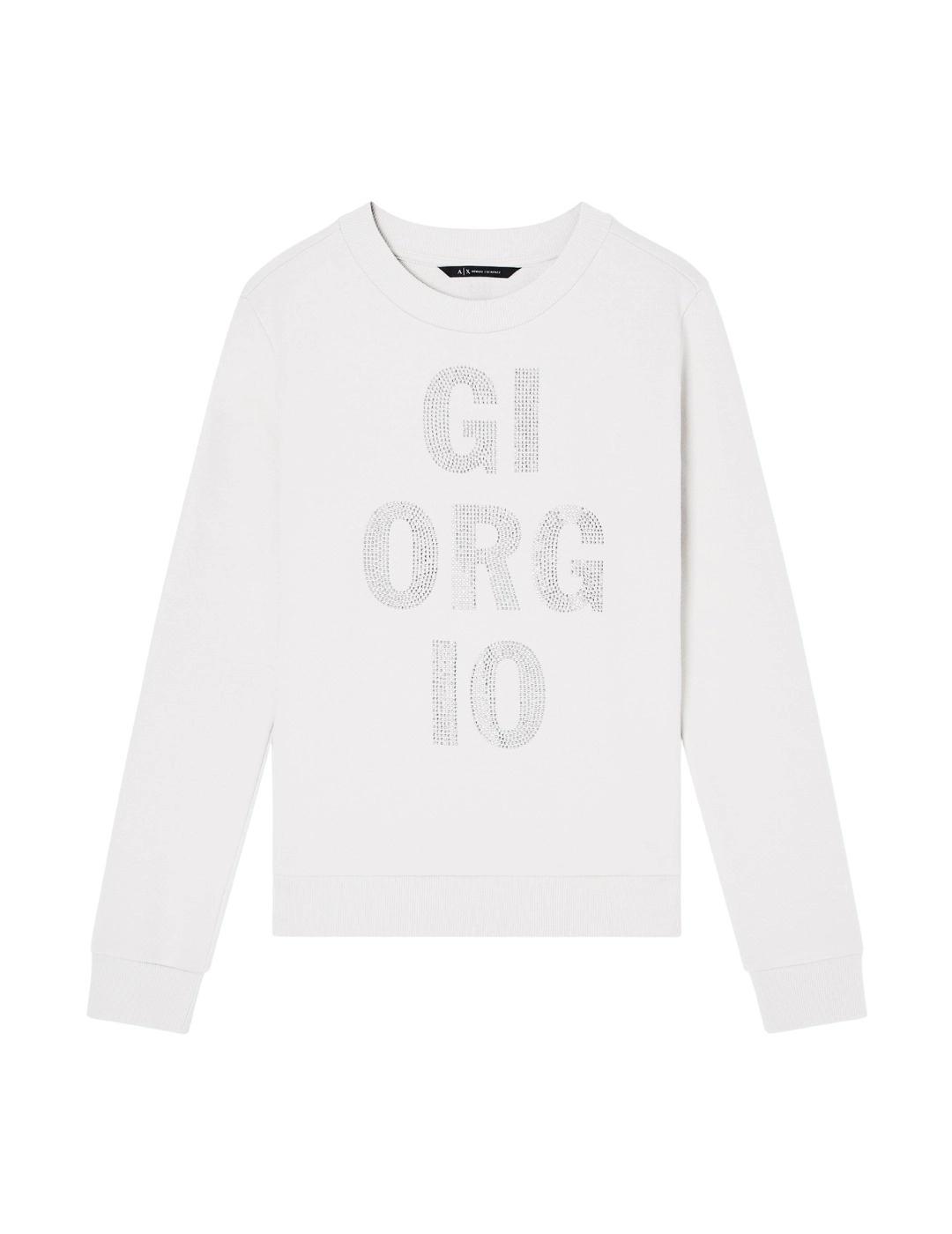 Armani Sudadera sin capucha Giorgio Blanca