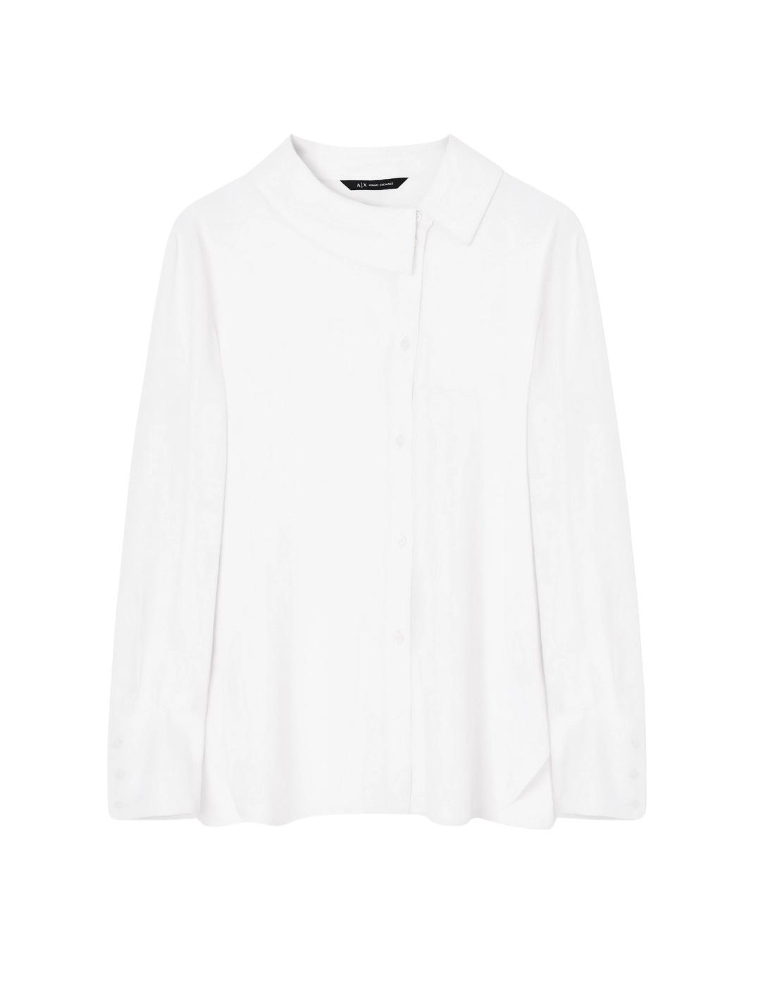 Armani Camisa Blanca cuello asimétrico