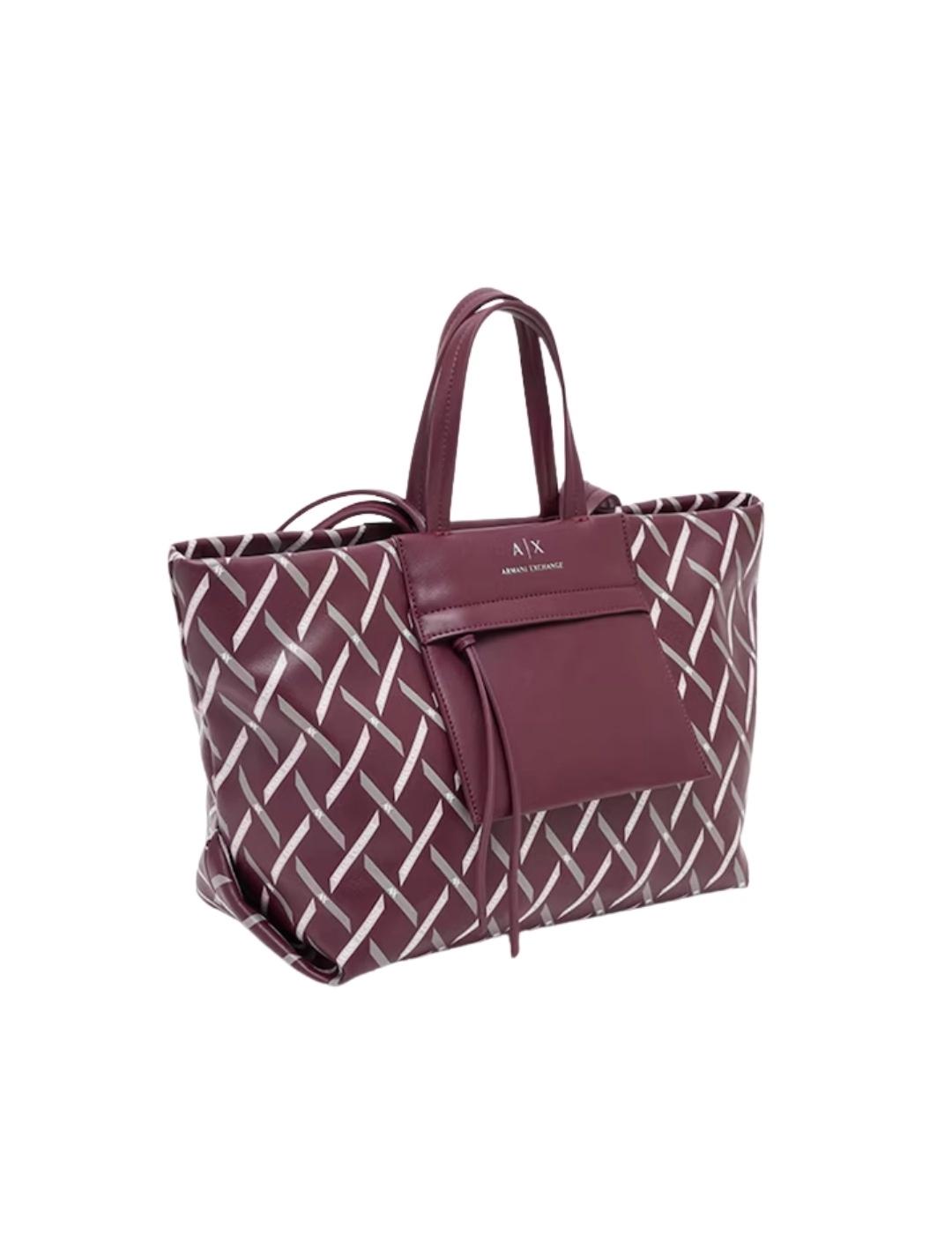 Armani Bolso de hombro Granate gráfico de diamante