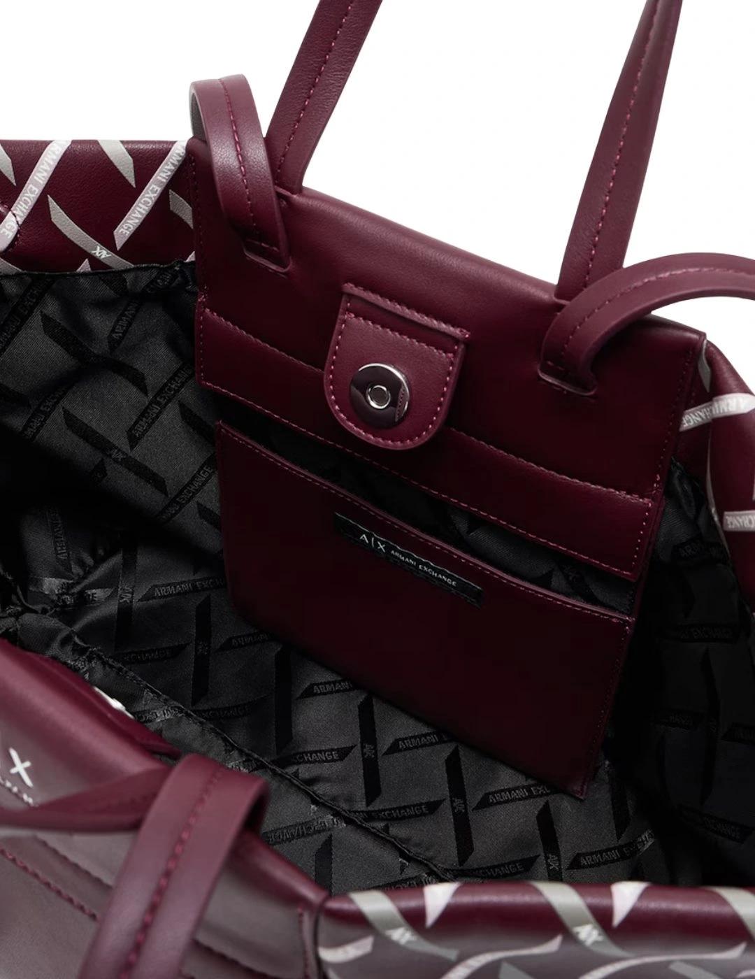 Armani Bolso de hombro Granate gráfico de diamante