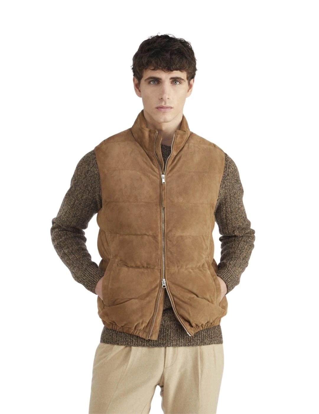 Atpco Chaleco Suede Marrone