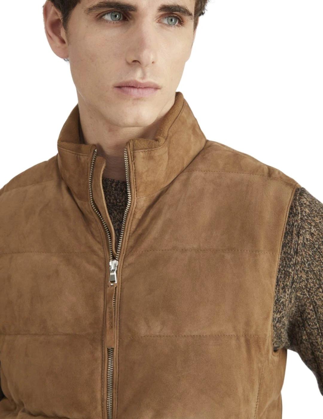 Atpco Chaleco Suede Marrone