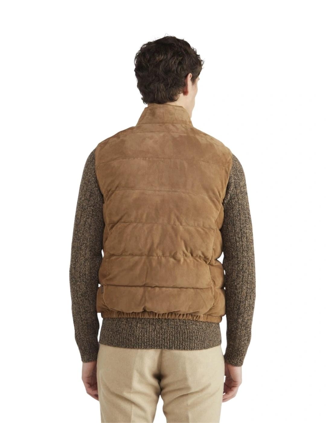 Atpco Chaleco Suede Marrone