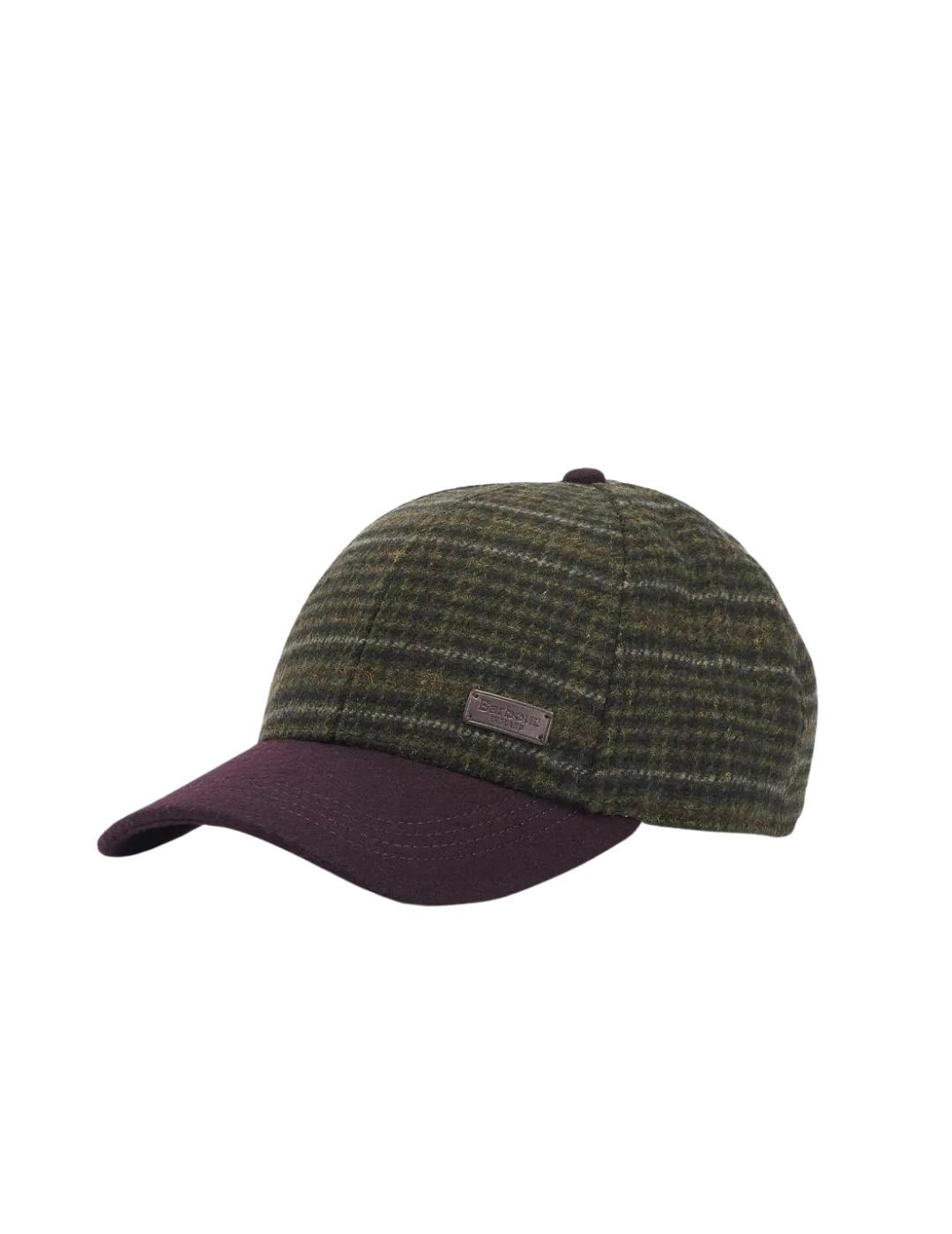 Barbour Gorra Clyde Cap Marrón y verde