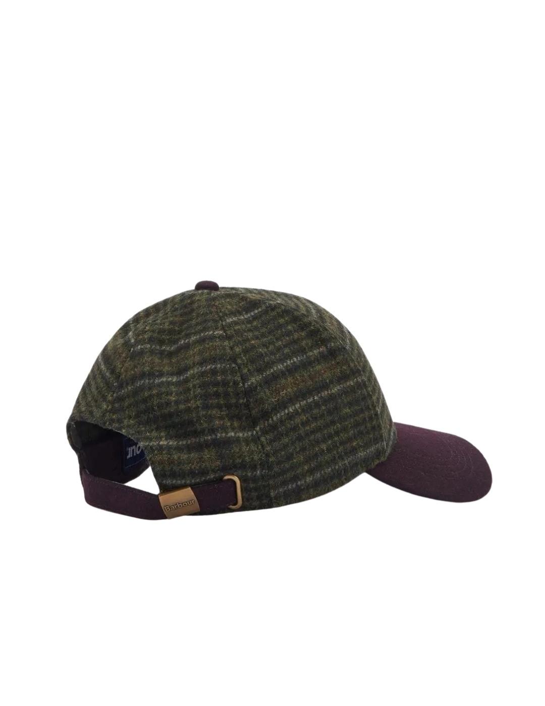 Barbour Gorra Clyde Cap Marrón y verde