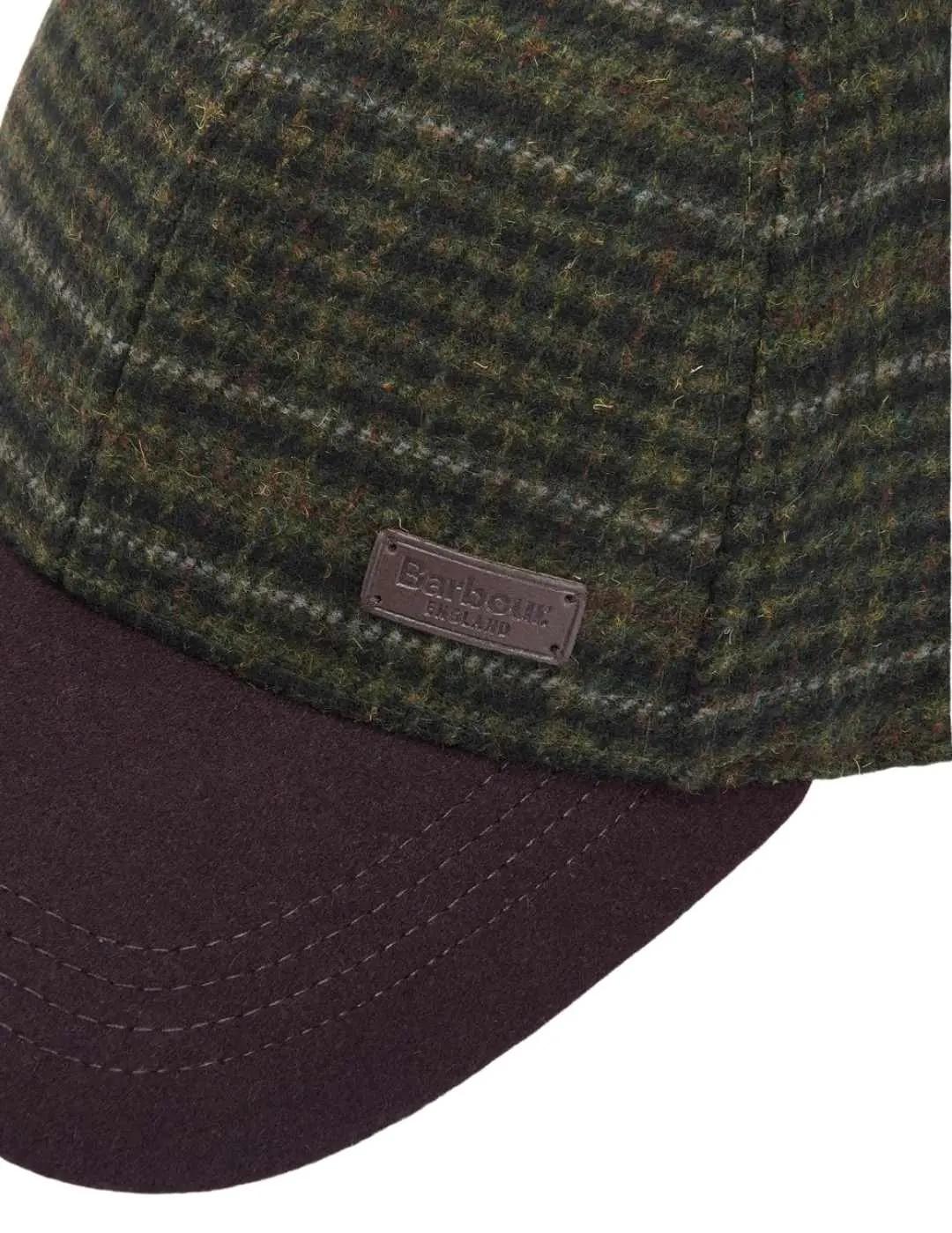 Barbour Gorra Clyde Cap Marrón y verde
