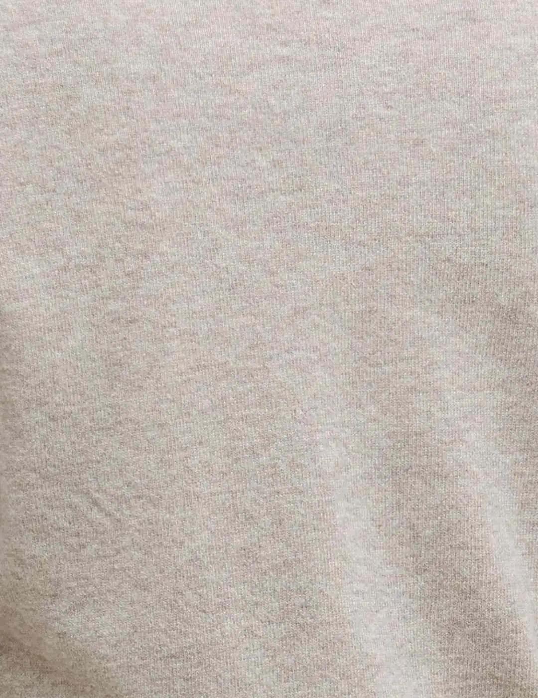 Barbour Jersey Beige cuello pico