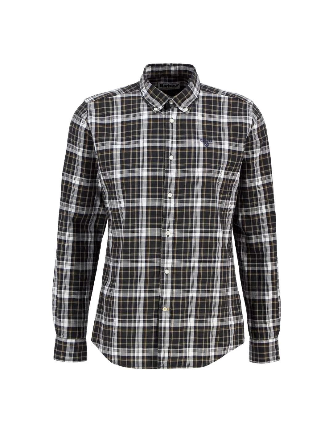 Barbour Camisa Mosswood Verde oscuro