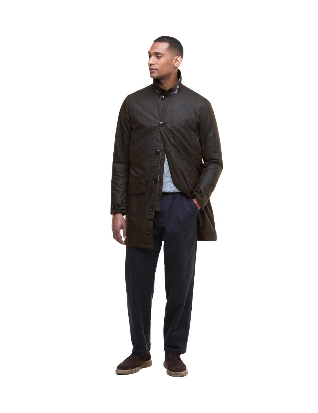 Barbour Chaqueta Wax Mac Marrón oscuro