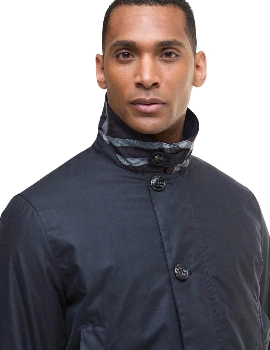 Barbour Chaqueta Wax Mac Azul marino