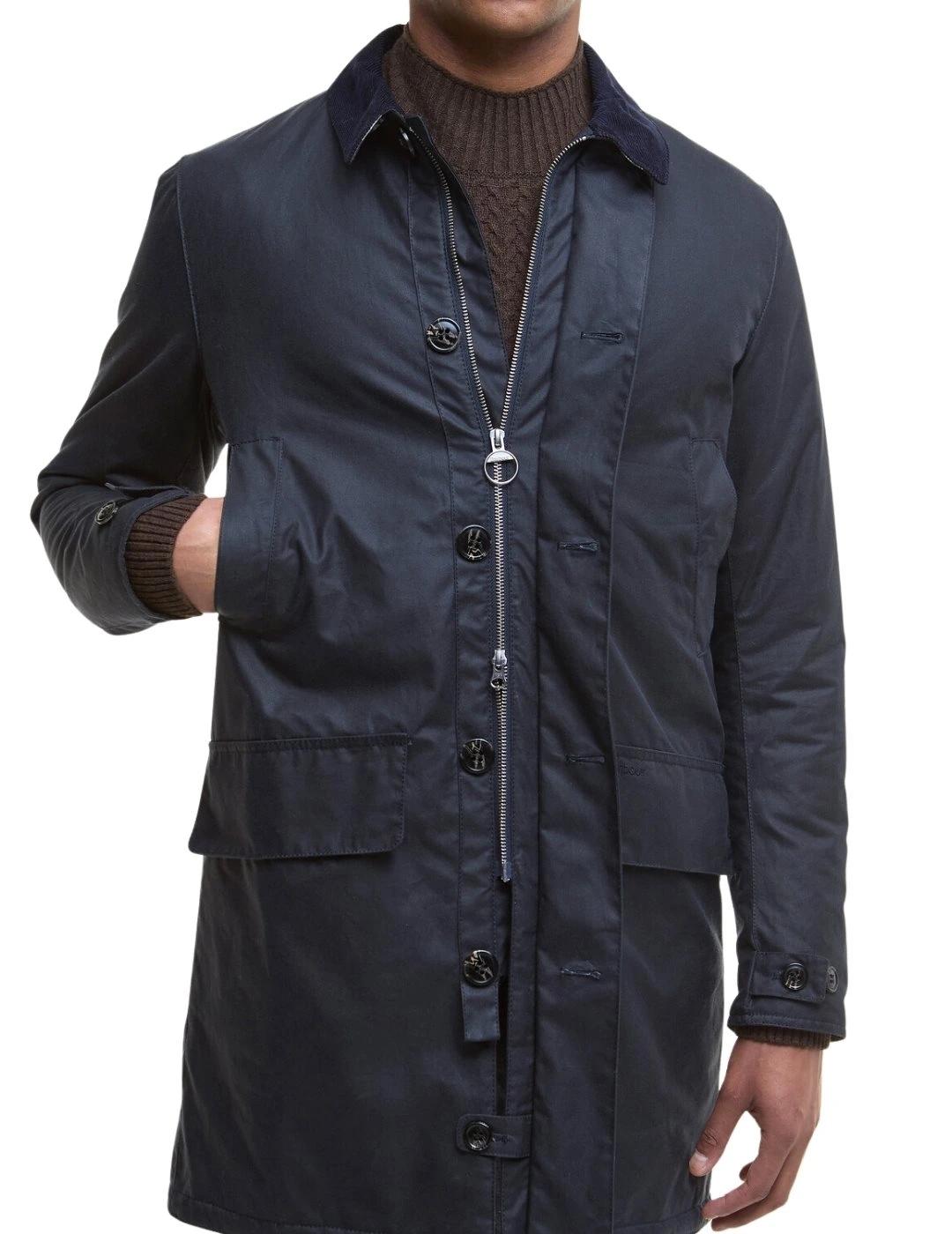 Barbour Chaqueta Wax Mac Azul marino