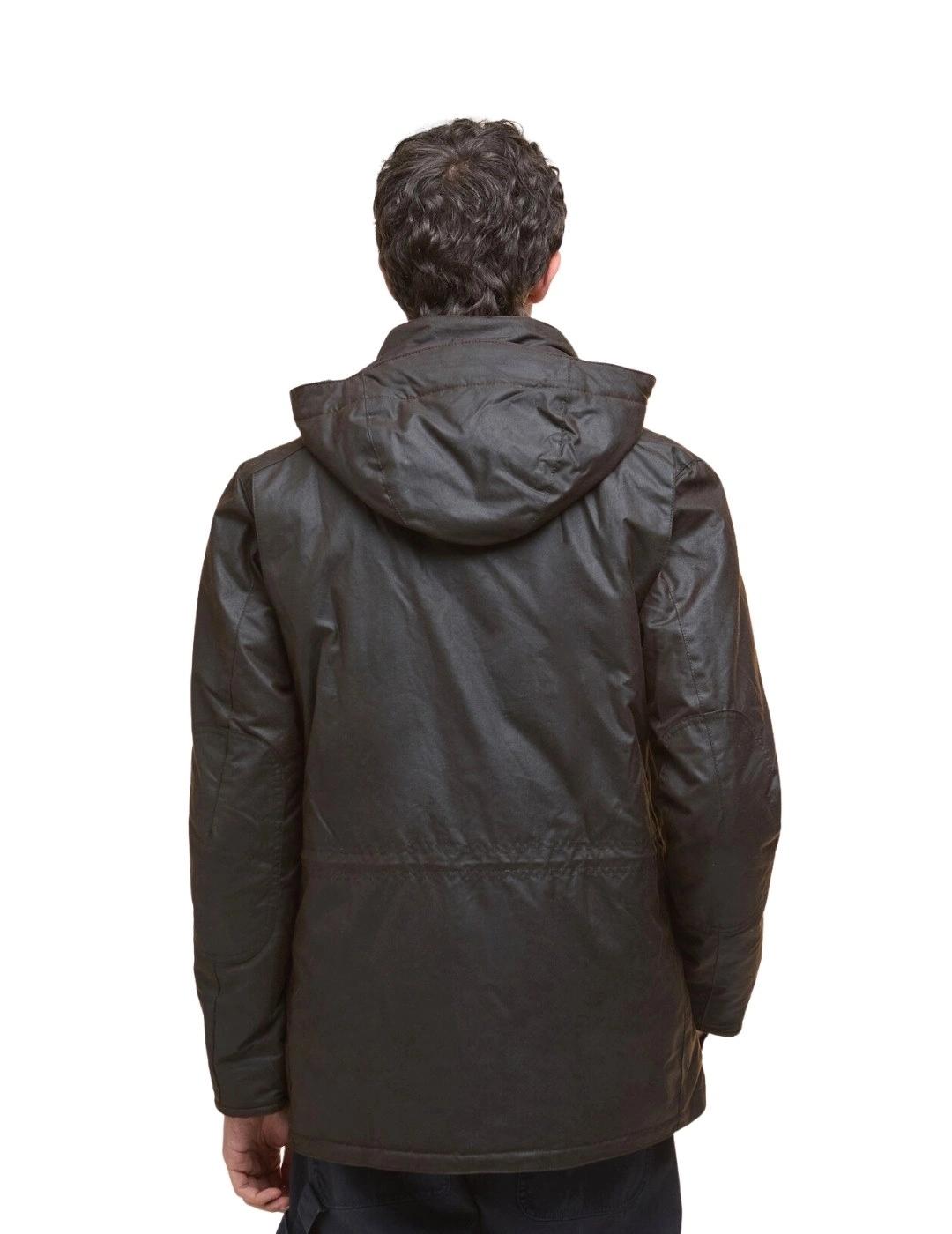 Barbour Chaqueta Winter Sapper Wax Marrón oscuro