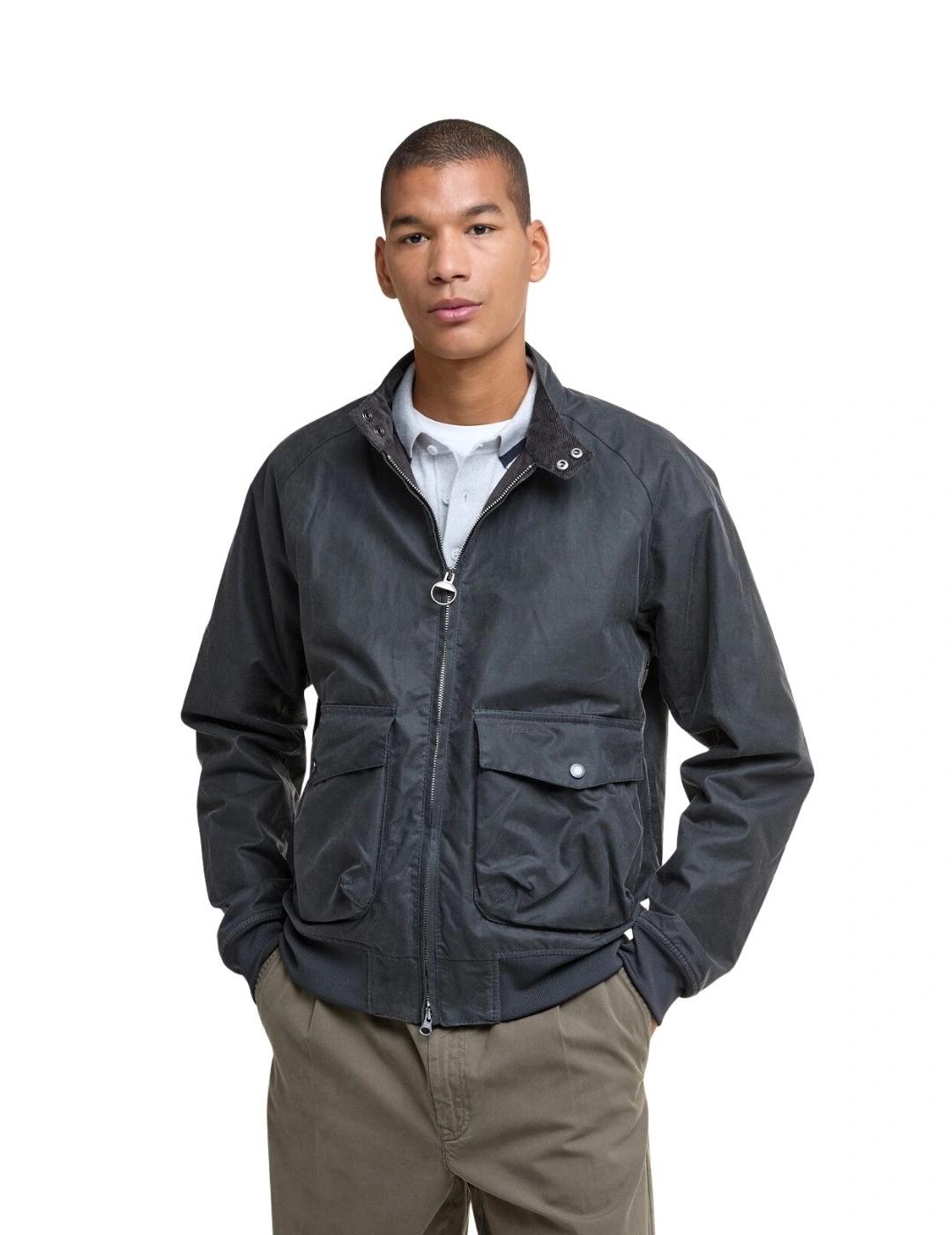 Barbour Chaqueta Modern Royston Wax Gris oscuro
