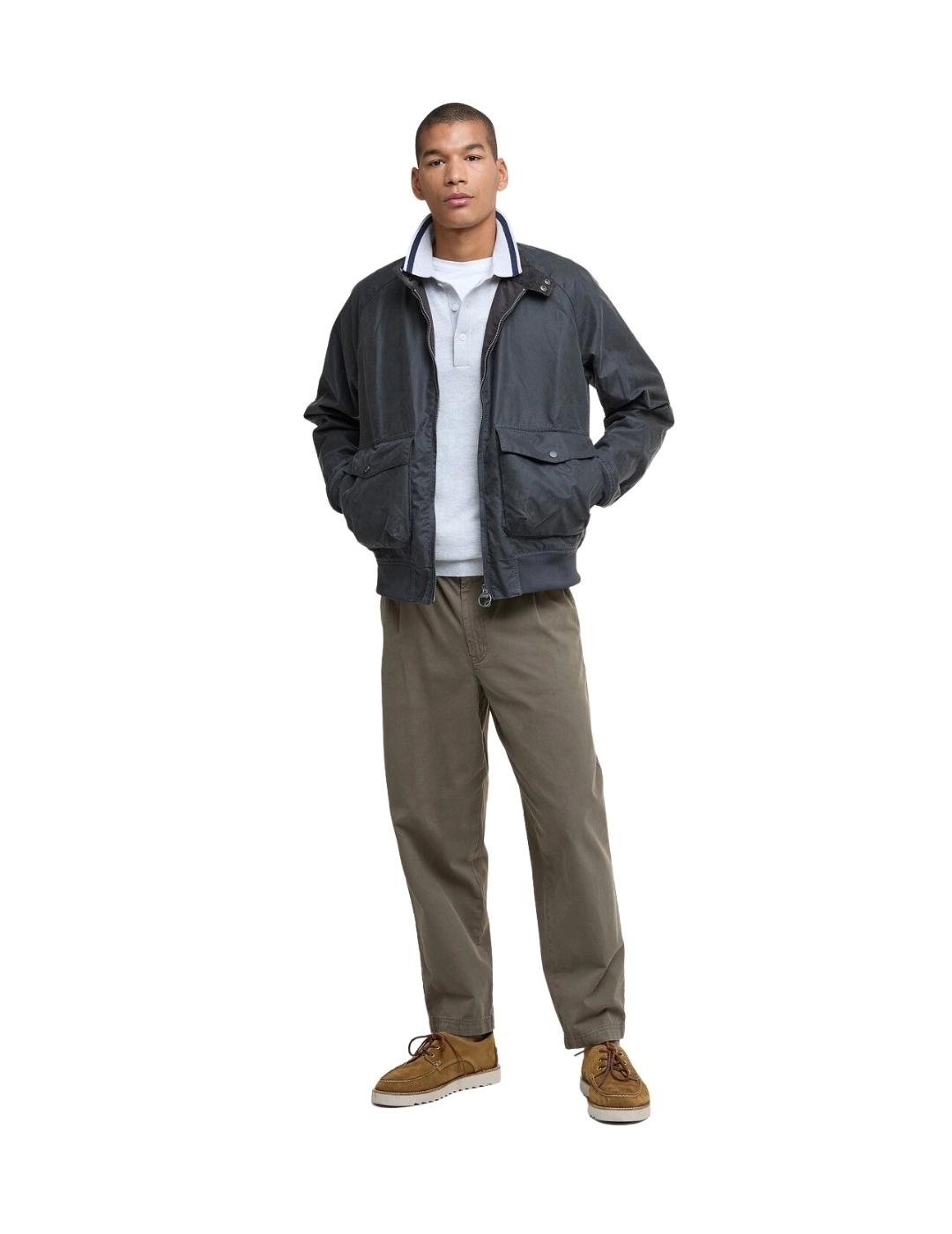 Barbour Chaqueta Modern Royston Wax Gris oscuro