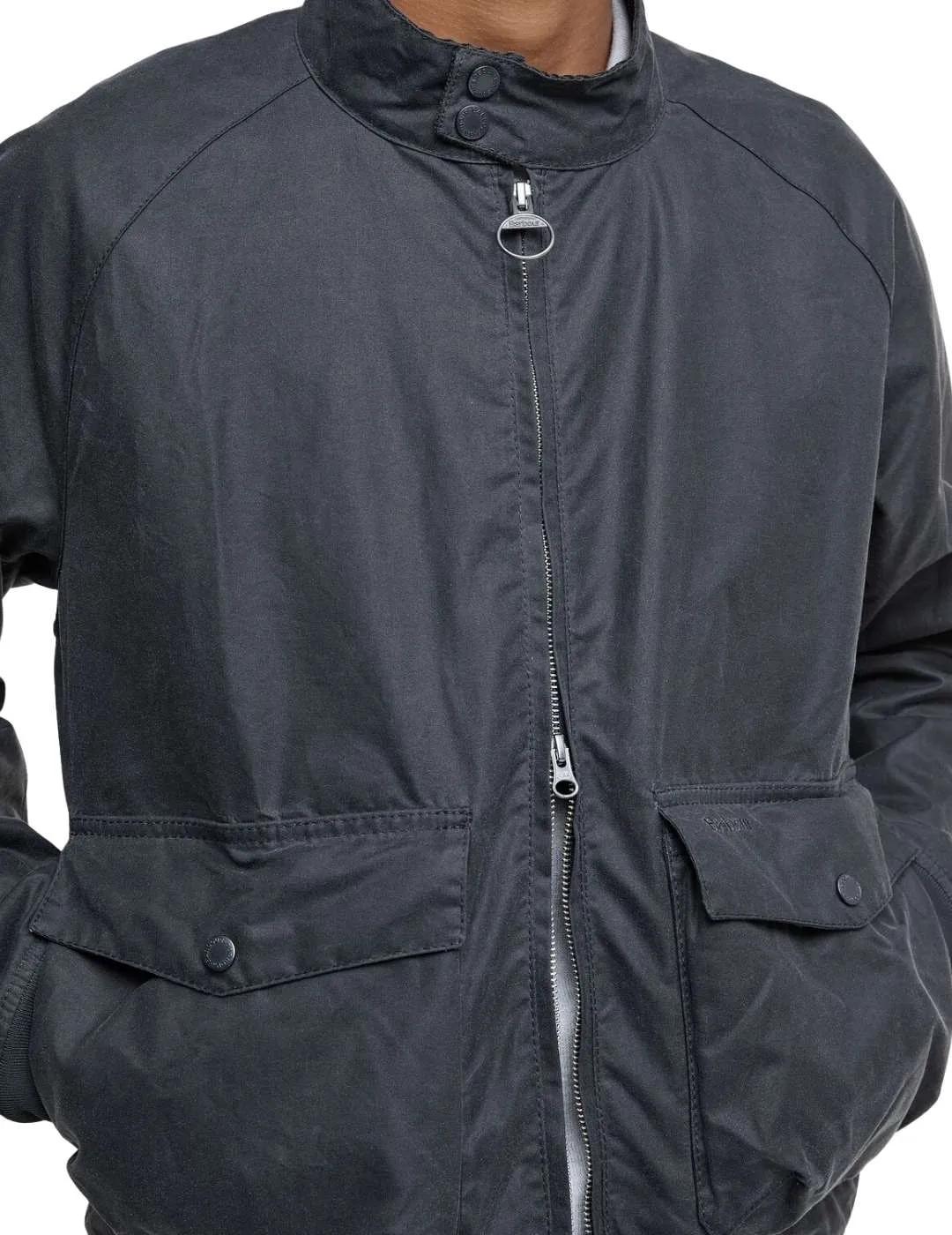 Barbour Chaqueta Modern Royston Wax Gris oscuro