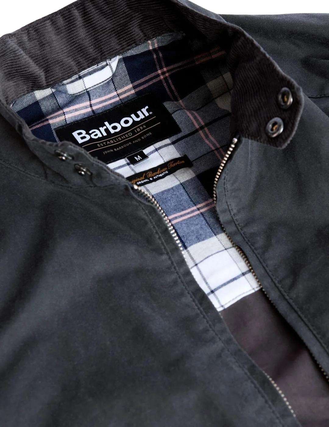 Barbour Chaqueta Modern Royston Wax Gris oscuro