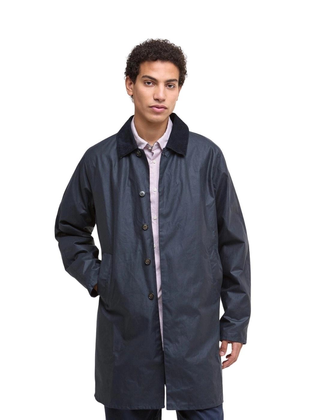 Barbour Chaqueta Lorden Wax Mac Azul marino