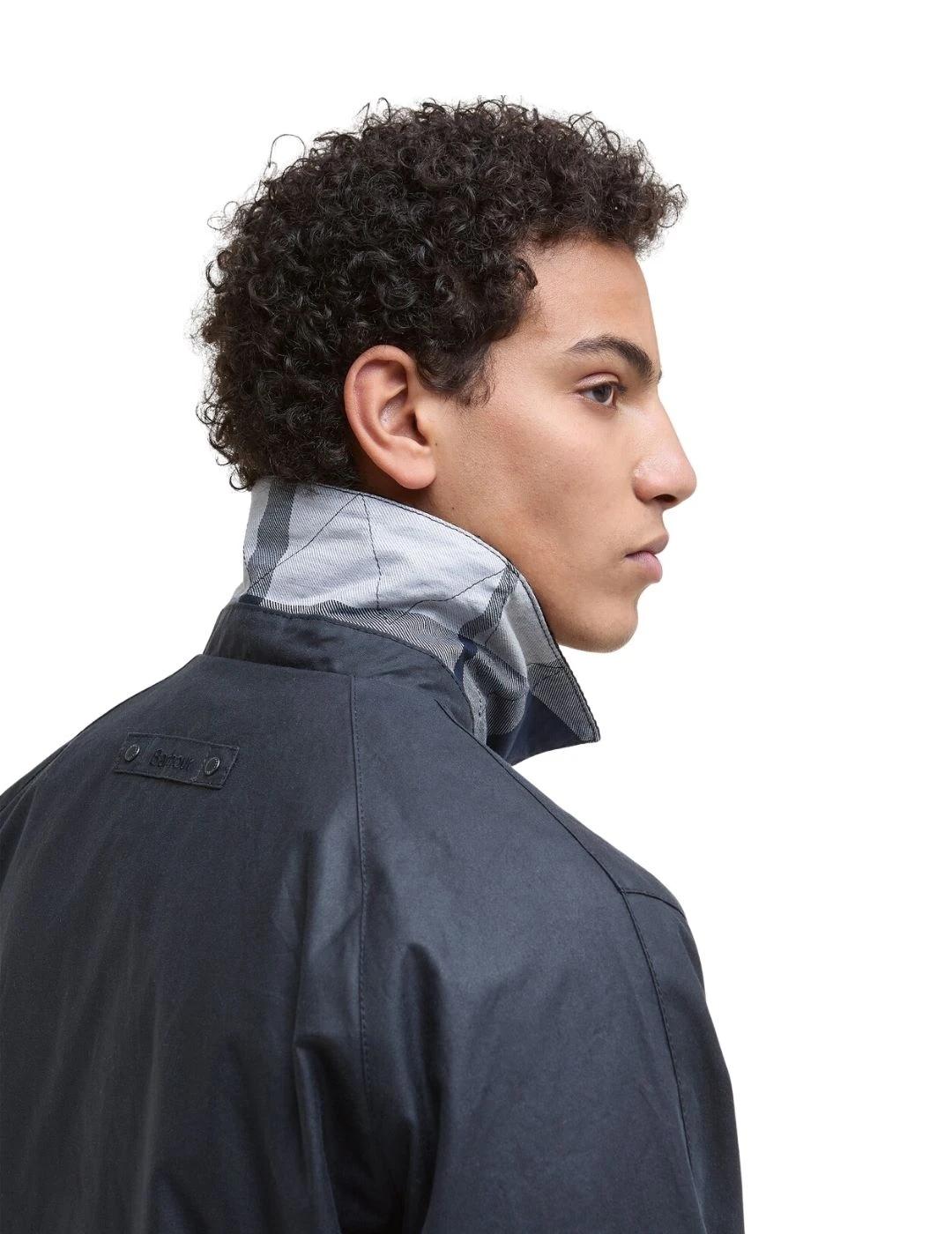 Barbour Chaqueta Lorden Wax Mac Azul marino