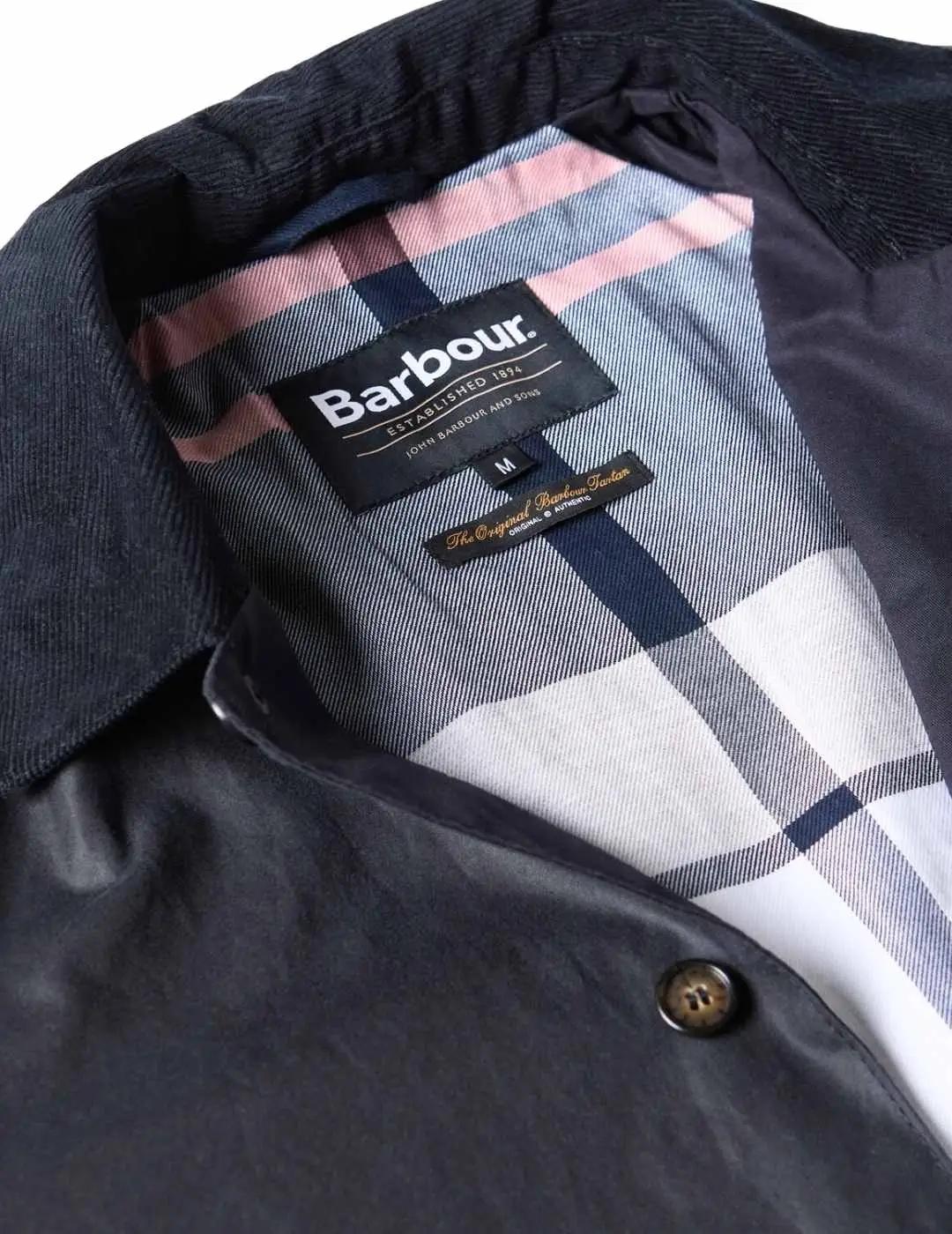 Barbour Chaqueta Lorden Wax Mac Azul marino