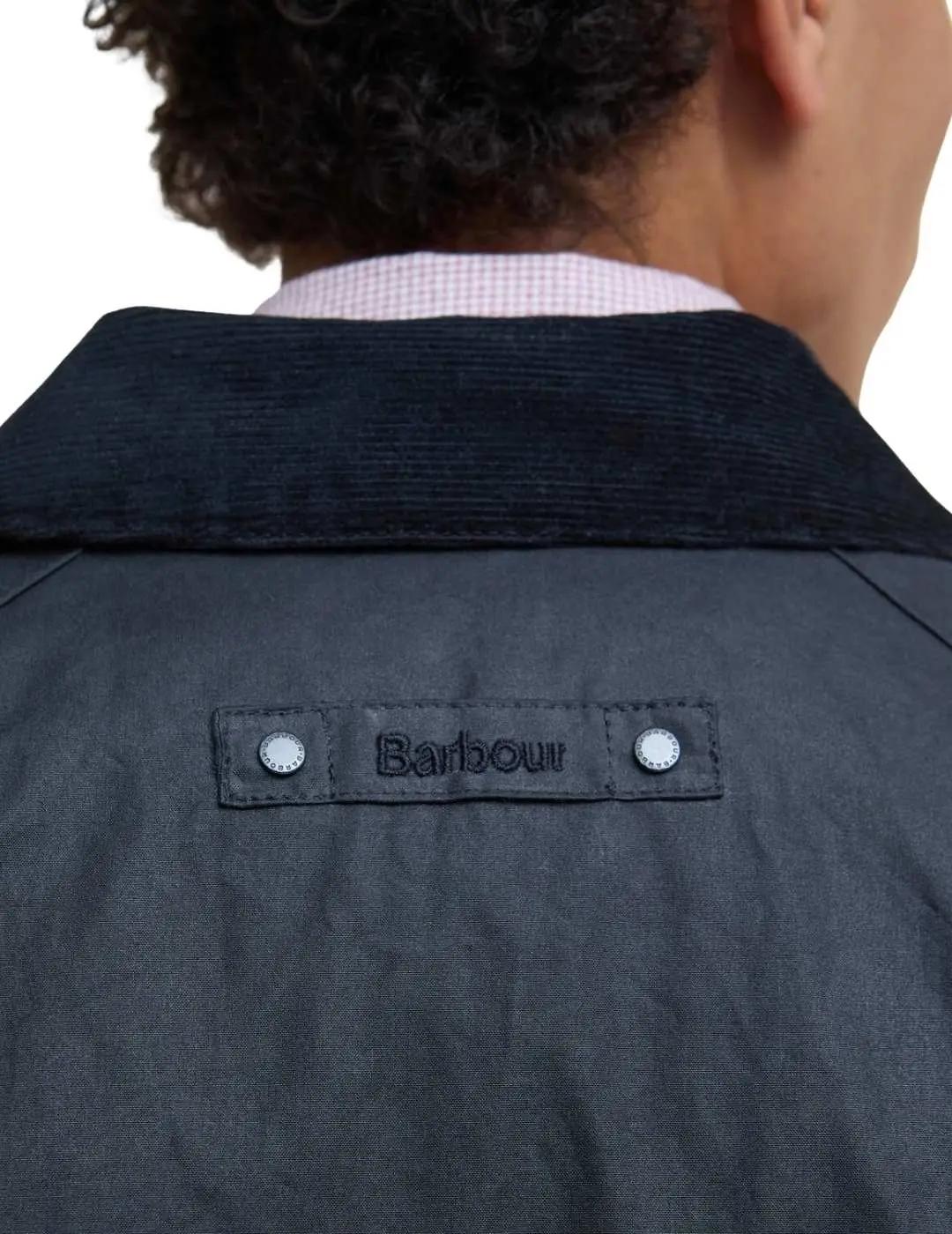 Barbour Chaqueta Lorden Wax Mac Azul marino
