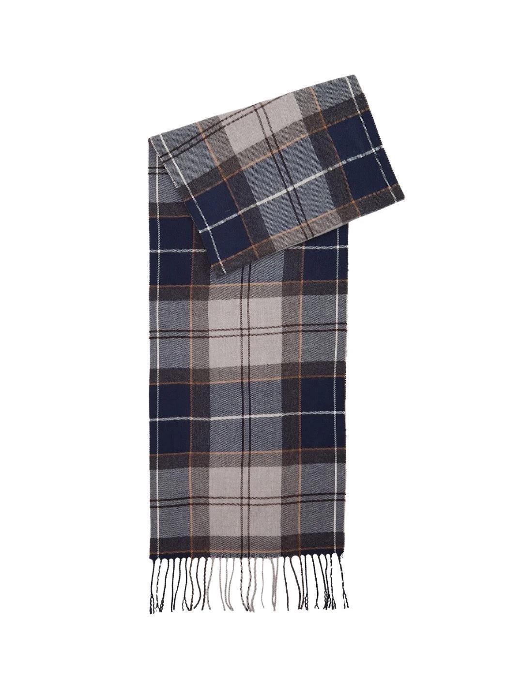Barbour Bufanda Galingale Tartan Azul y gris