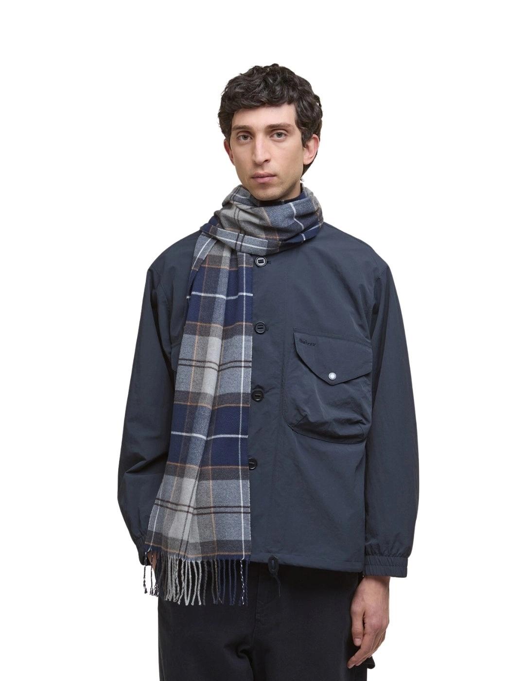 Barbour Bufanda Galingale Tartan Azul y gris